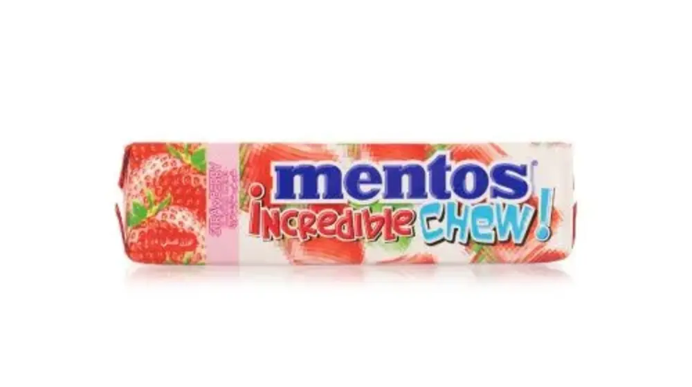 Mentos Chews Soft Candy Strawberry 45G
